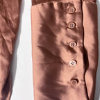 Vintage brown H&M womens silk satin long sleeve tshirt US 6/EUR 36