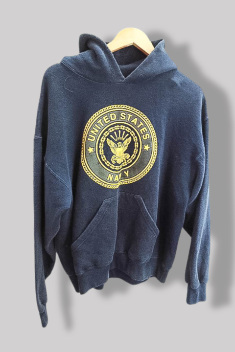 Vintage womens 90's United state navy authentic navy large hoodie