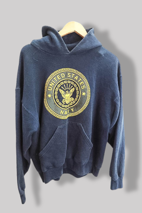 Vintage womens 90's United state navy authentic navy large hoodie