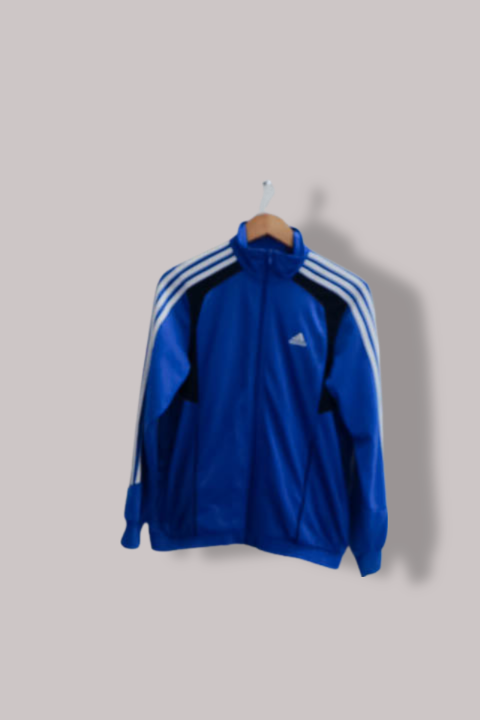Vintage Adidas Blue Zip up womens large track top
