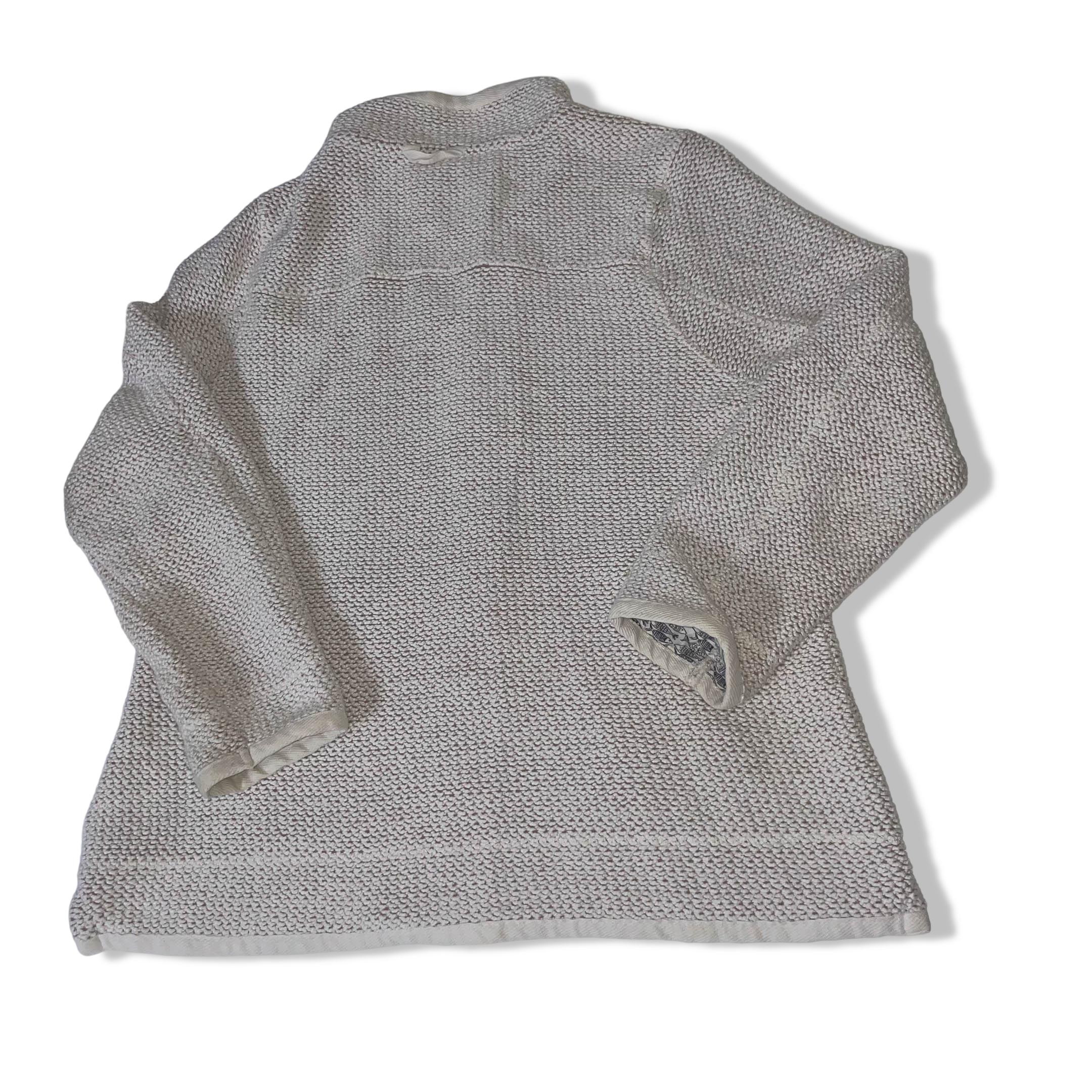 Vintage Weird fish Sontee womens cream thick cotton full zip sweatshort size 18