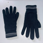 Vintage Peacock hand knitted navy blue glove