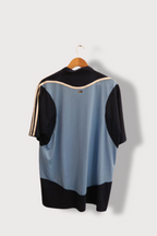 Vintage Adidas Fleece 1/4 zip mens blue polo shirt XL