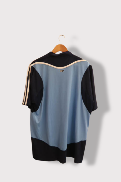 Vintage Adidas Fleece 1/4 zip mens blue polo shirt XL