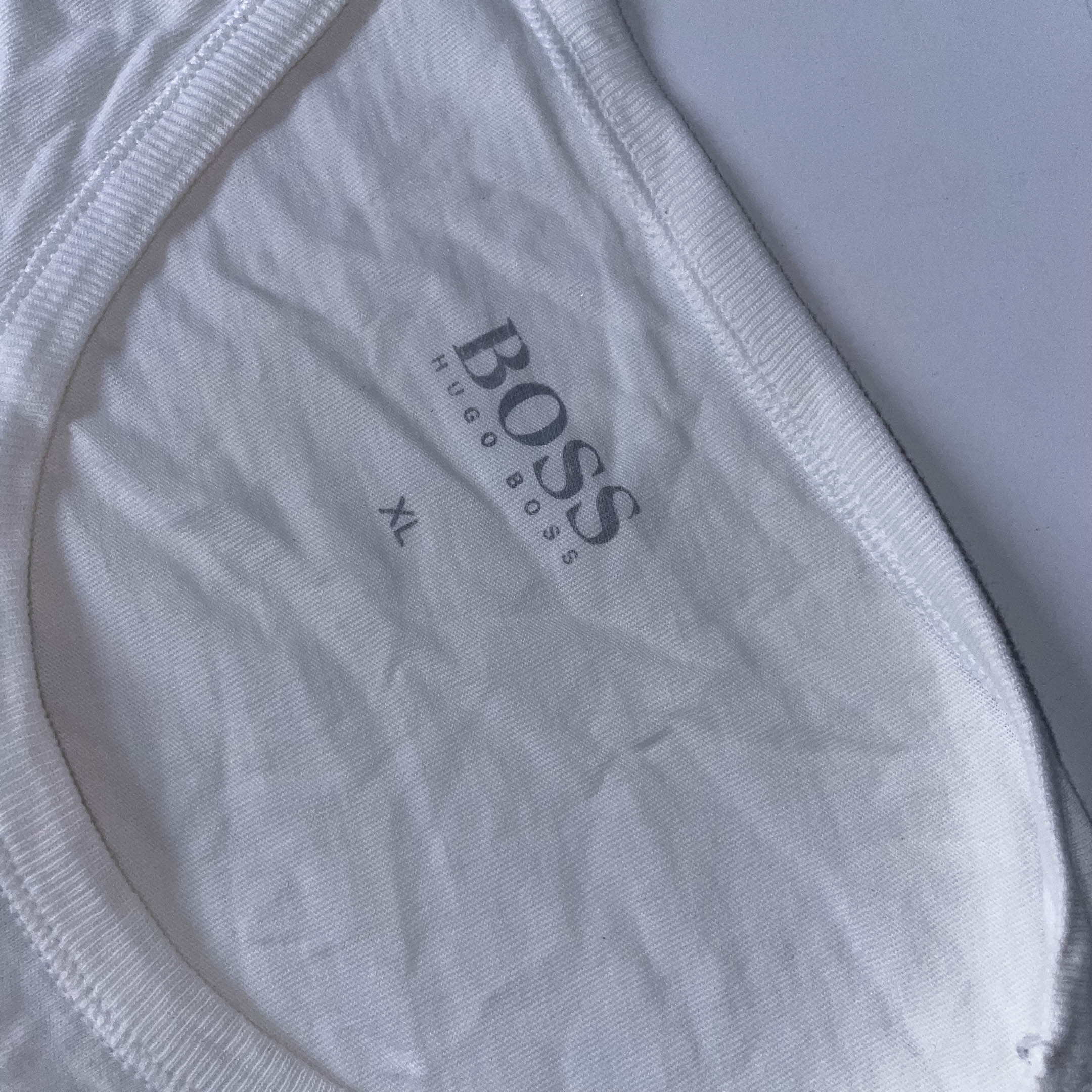 Vintage White Hugo boss mens XL tshirt