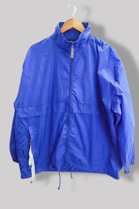 Vintage Blue B&C Strocco waterproof large hoodie jacket