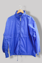 Vintage Blue B&C Strocco waterproof large hoodie jacket