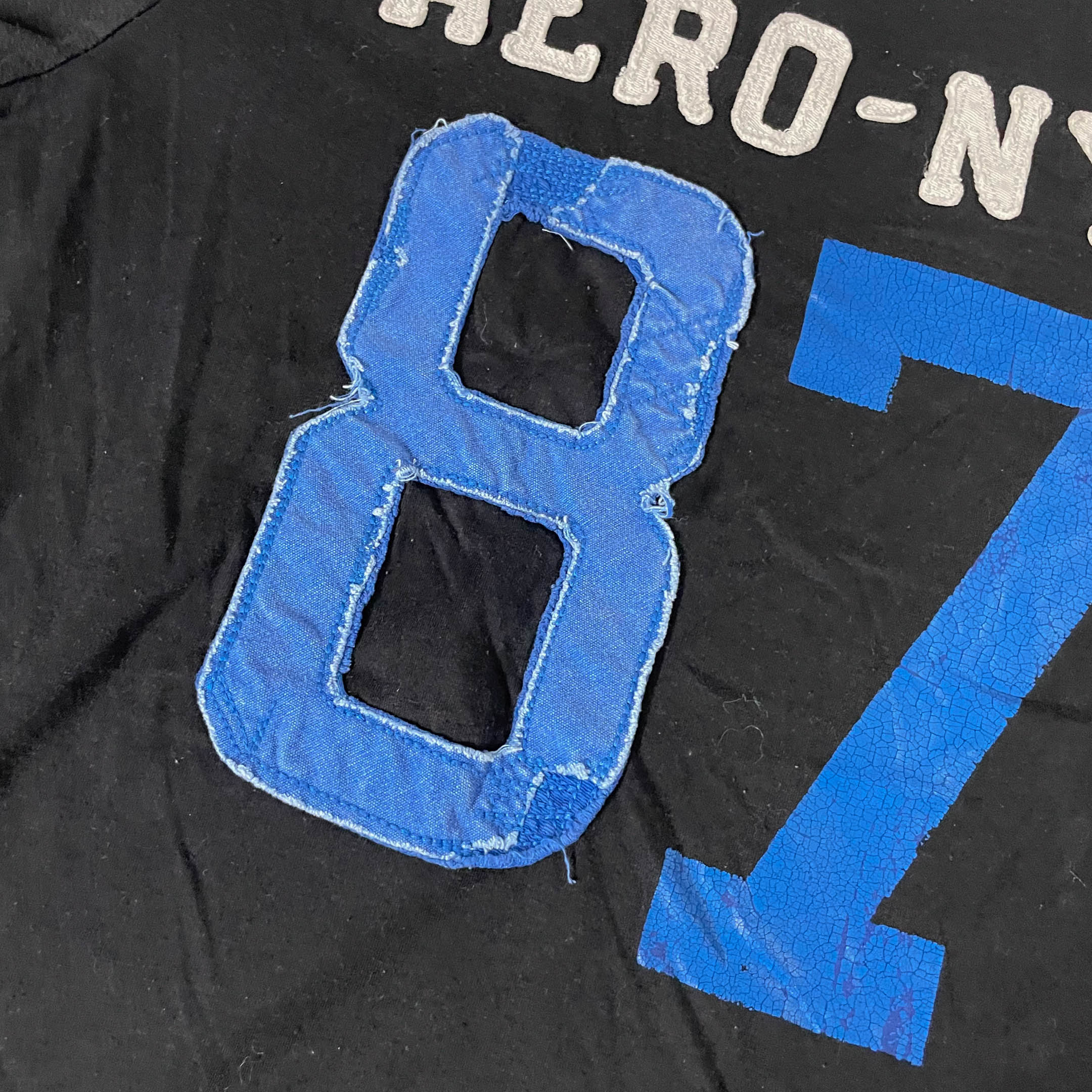 Vintage Black mens Aeropostale aero nyc 87 graphics tees in S