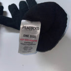 Vintage Peacock hand knitted navy blue glove