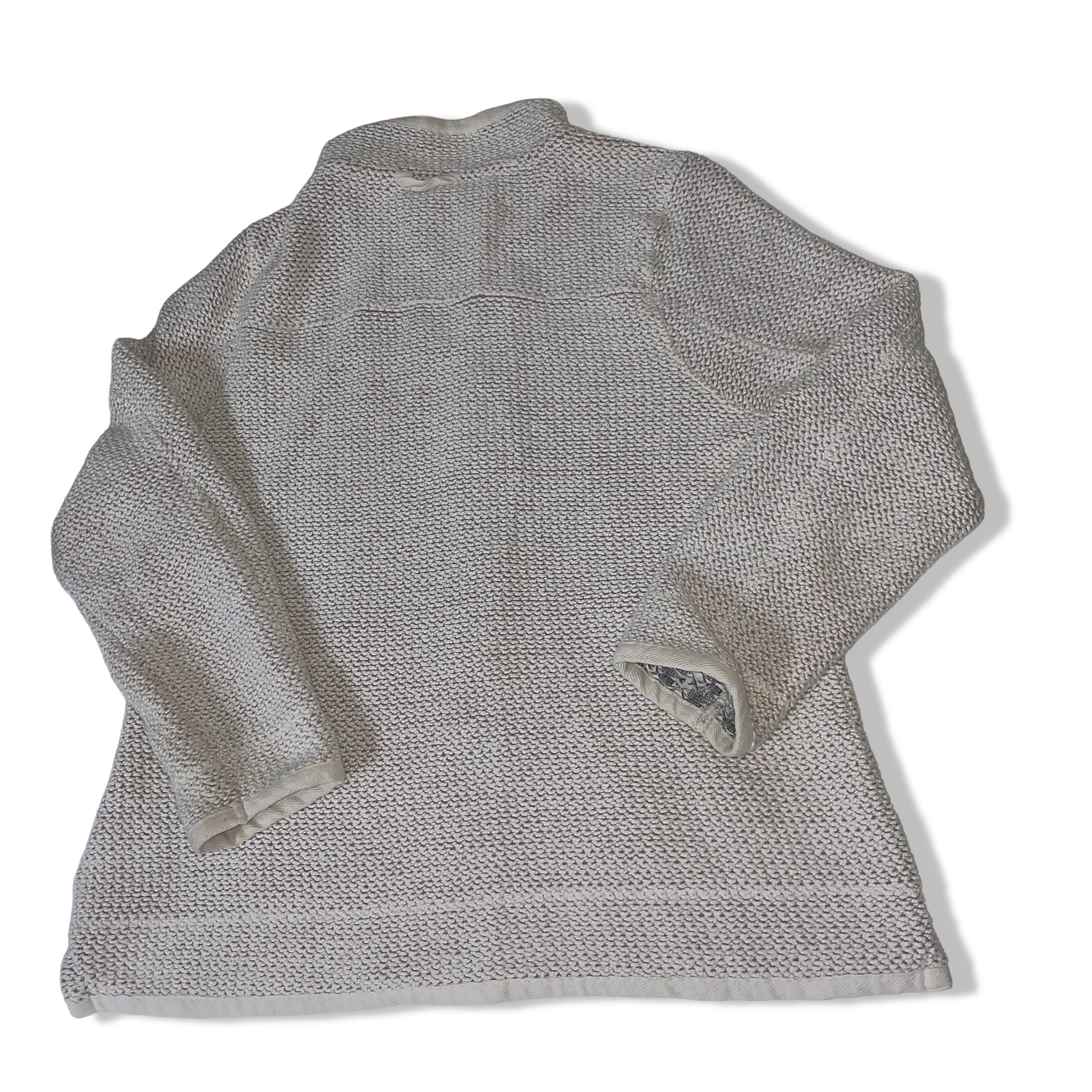 Vintage Weird fish Sontee womens cream thick cotton full zip sweatshort size 18 