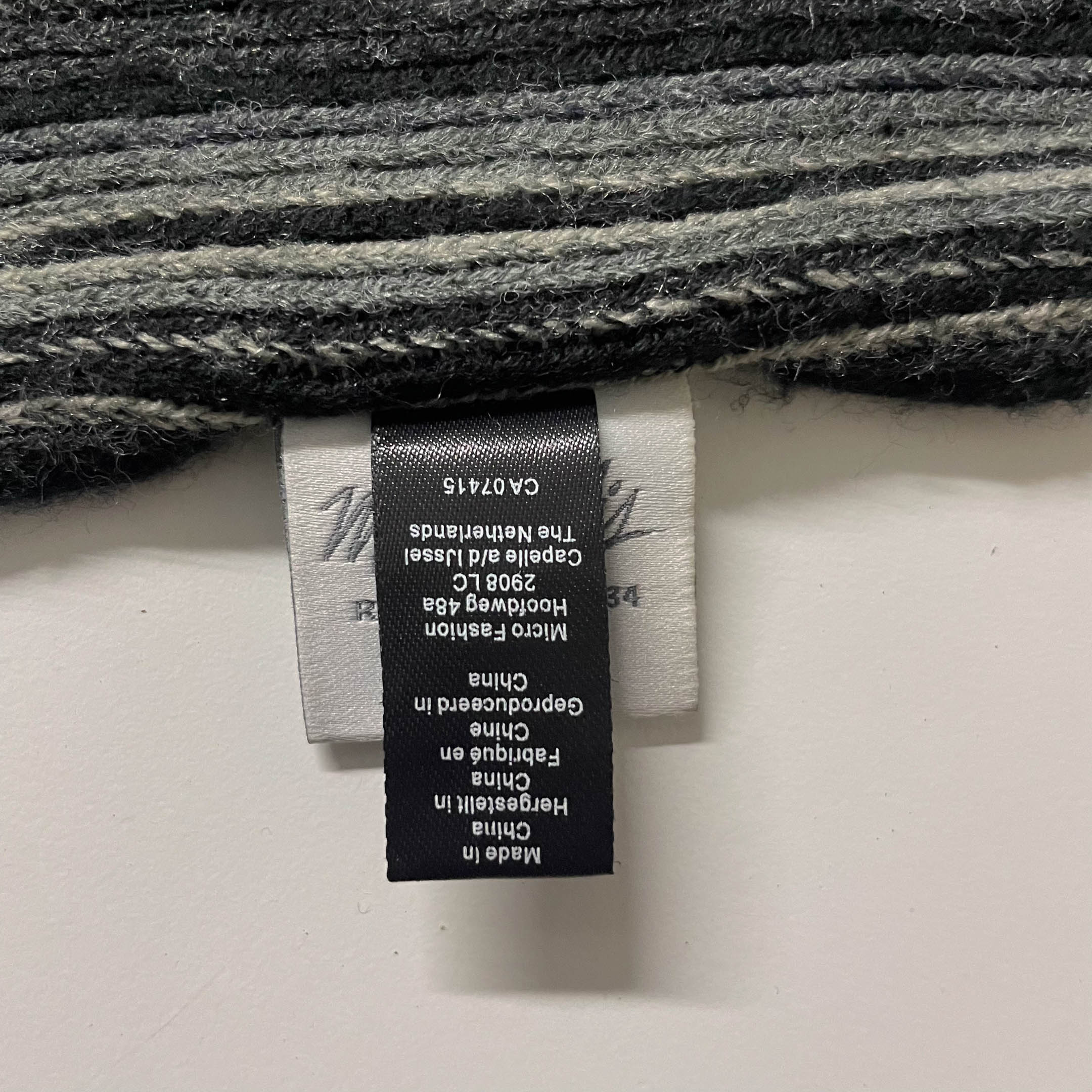 Vintage Michealis multicolor wool winter scarf| L 35 W 12 |BLUE&GREY|SKU 3703