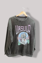 Bershka Ursula Graphics small crew neck grey sweatshirt