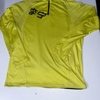 Vintage Yellow slim fit medium 1/4 zip up stand up collar sweatshirt