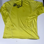 Vintage Yellow slim fit medium 1/4 zip up stand up collar sweatshirt