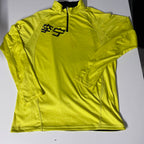Vintage Yellow slim fit medium 1/4 zip up stand up collar sweatshirt
