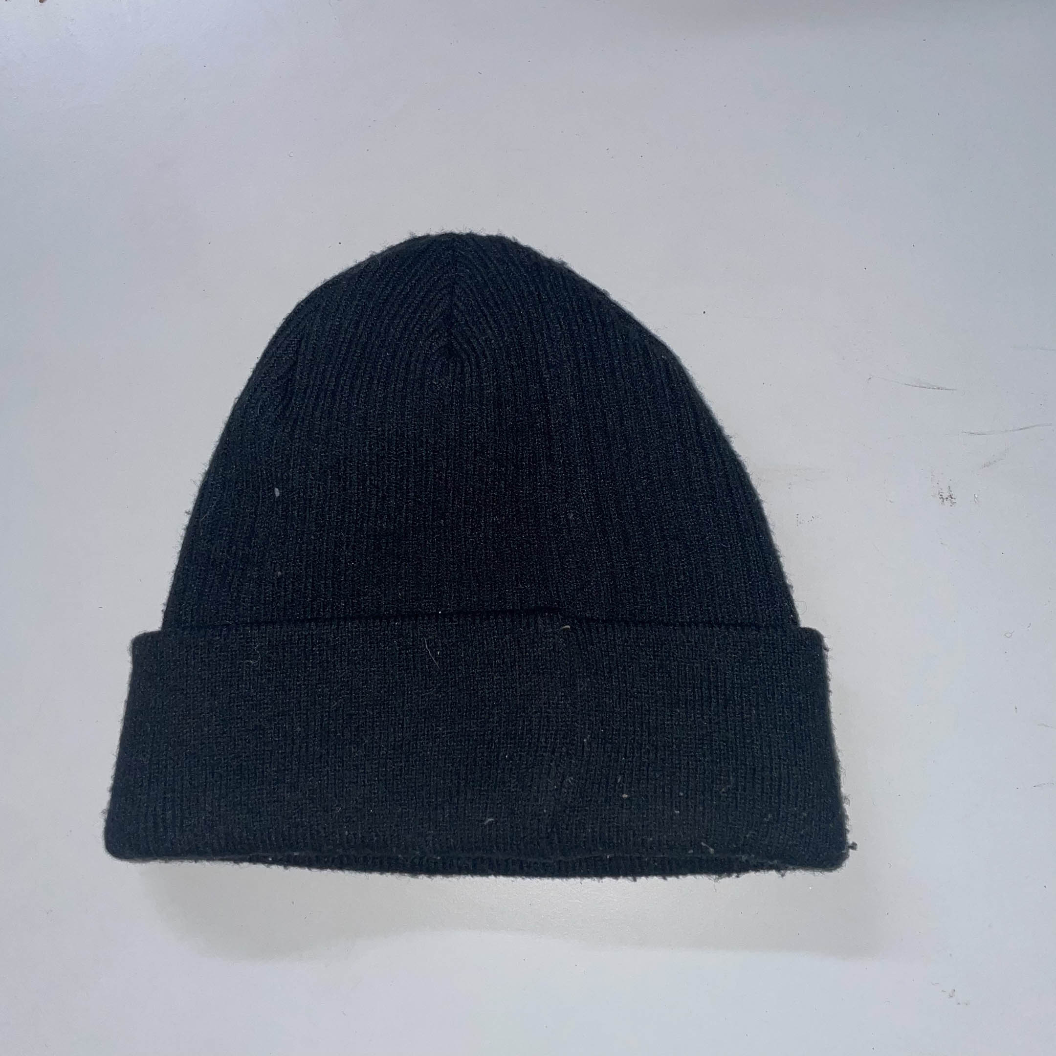 Vintage black winter beanie hat