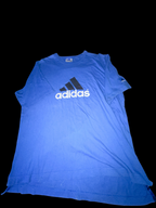 Vintage mens large blue Adidas big logo tees