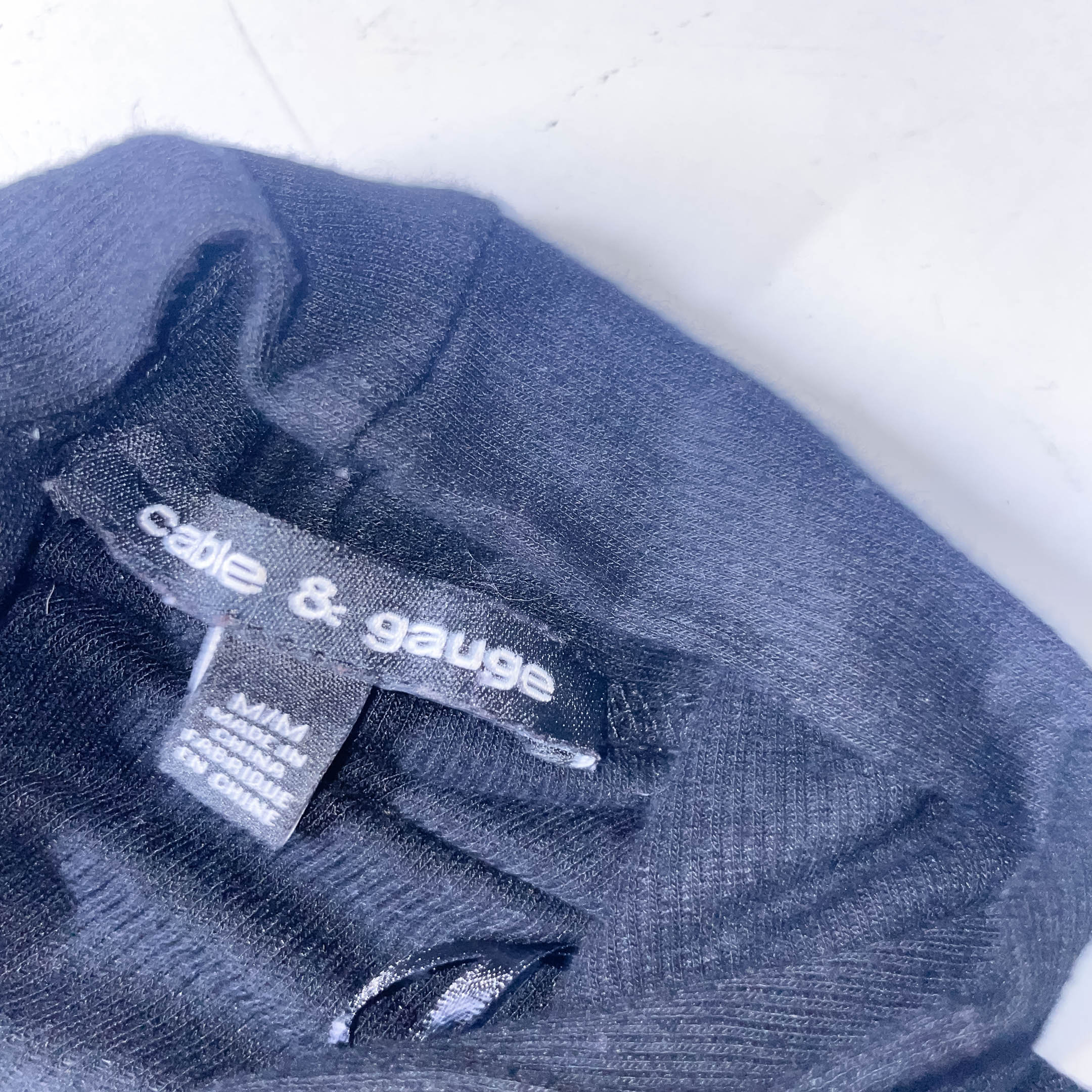 Vintage Cable & Guage black women medium open front sweater