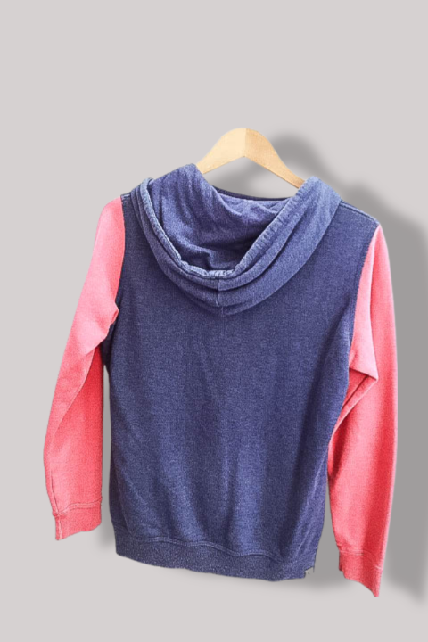 Vintage Puma Pink and Blue Color block medium womens hoodie