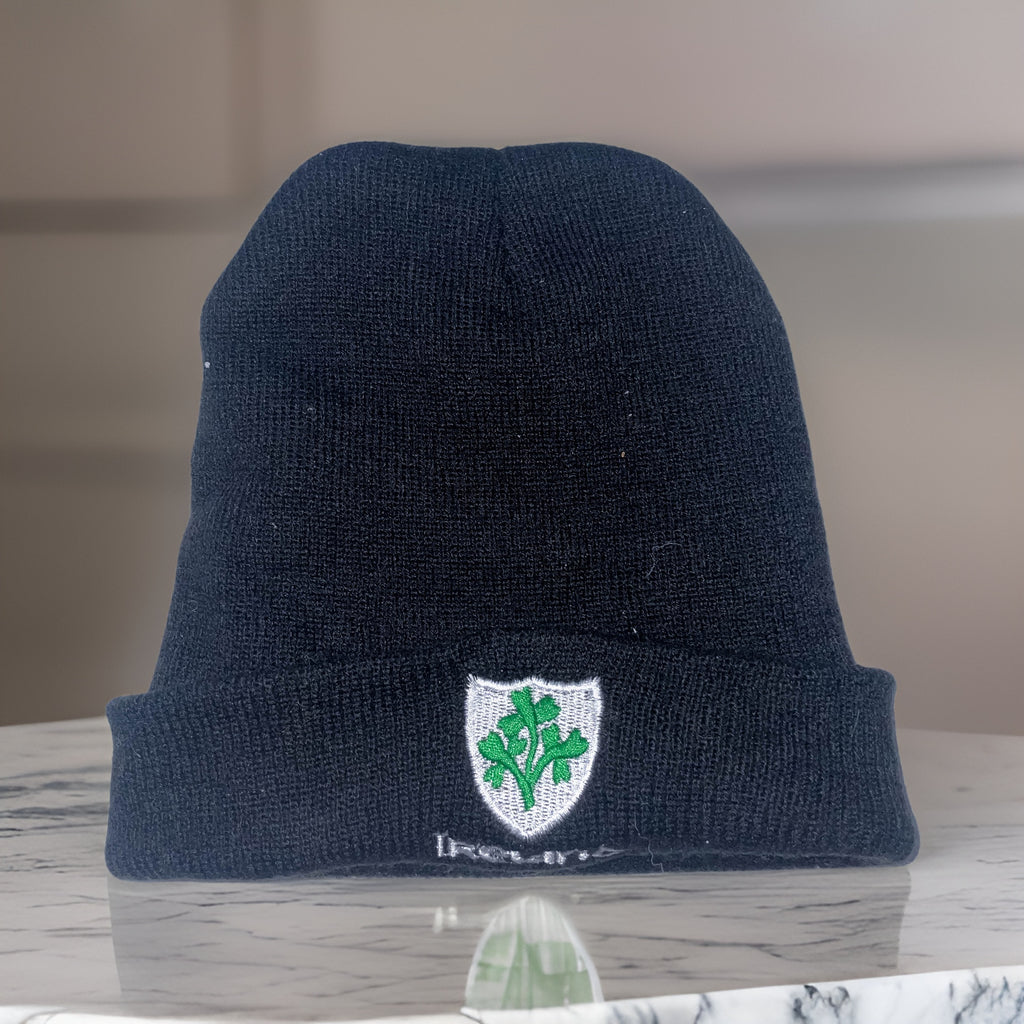 Vintage black ireland logo beanie hat