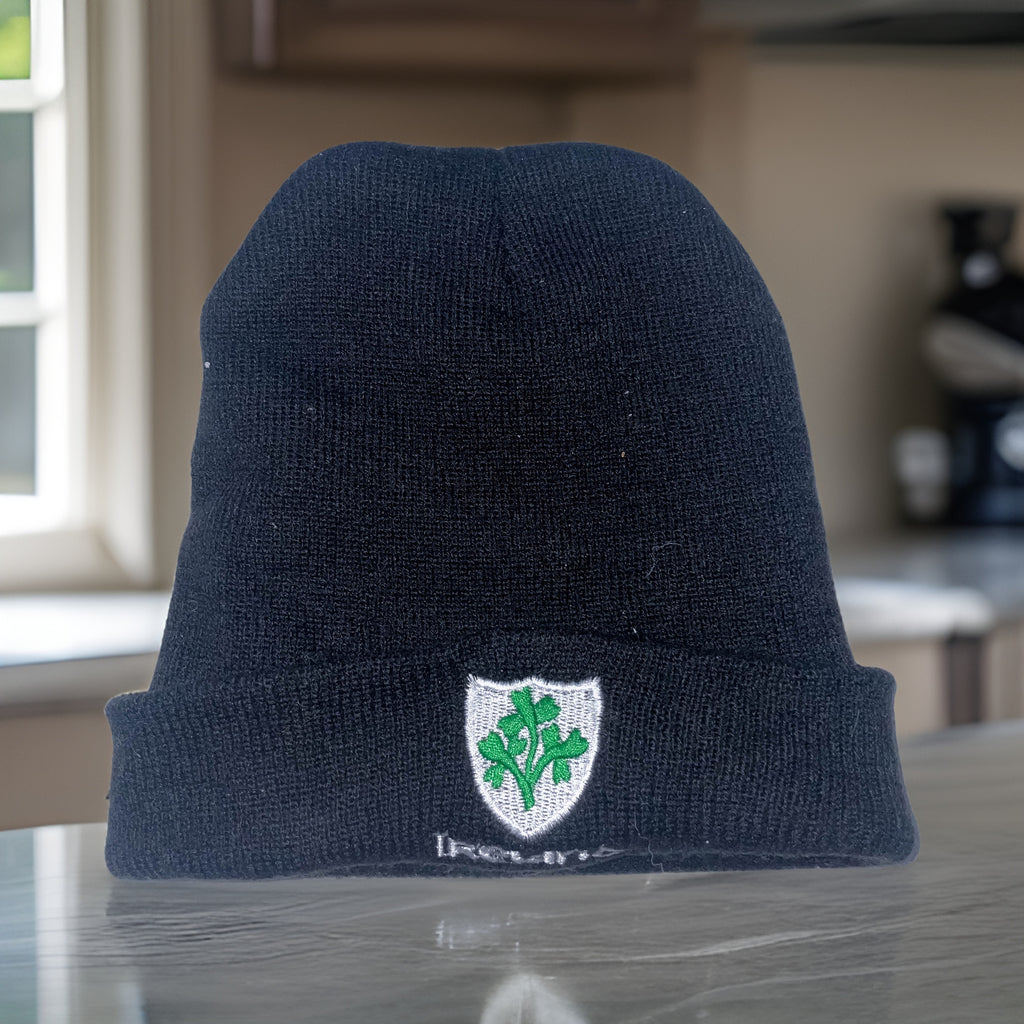 Vintage black ireland logo beanie hat
