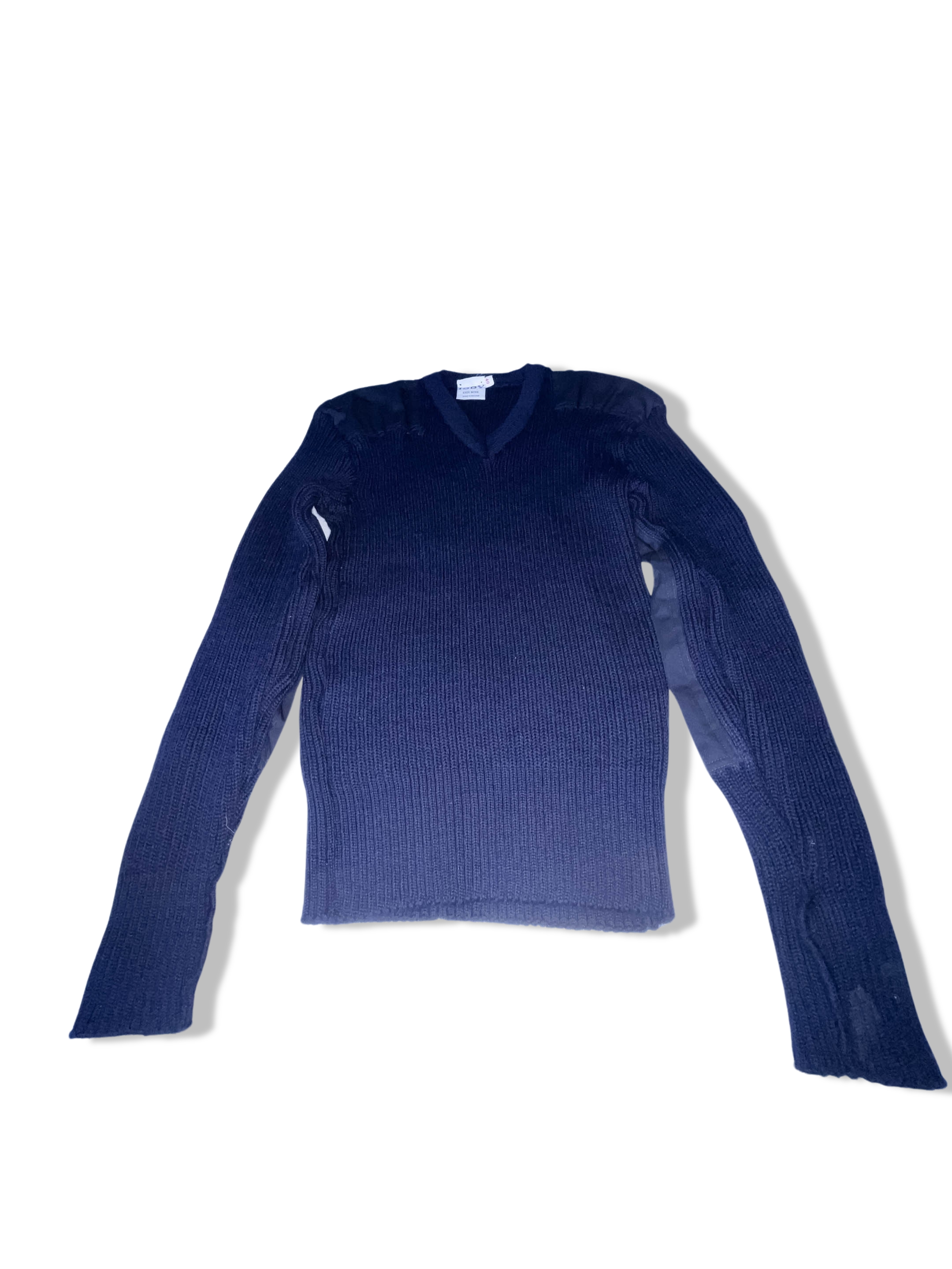 Vintage Iggy blue wool large V-neck jumper