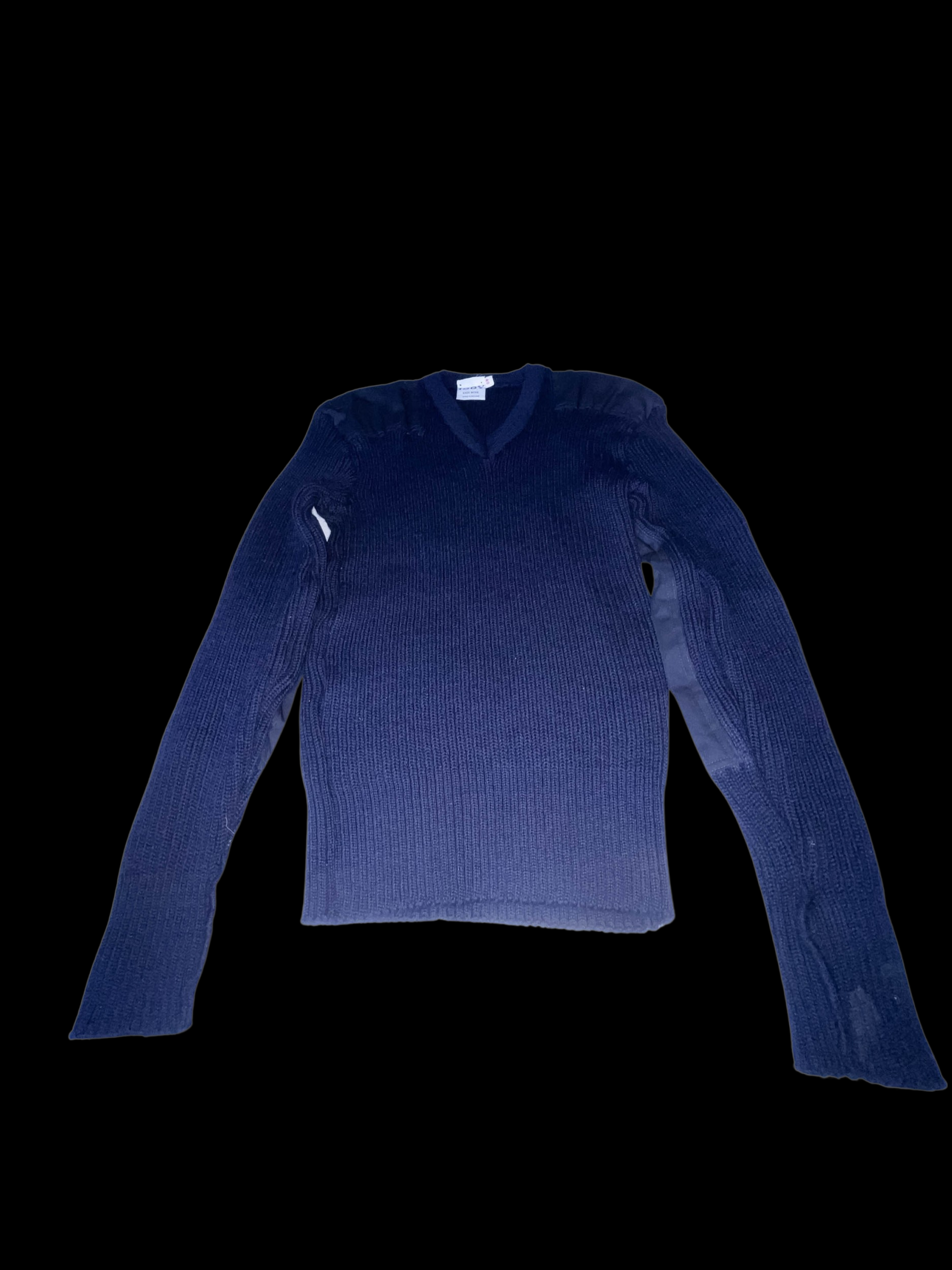 Vintage Iggy blue wool large V-neck jumper