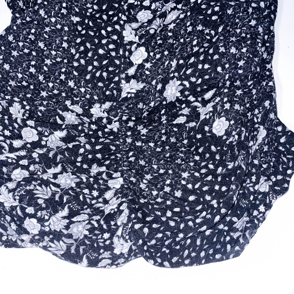 Womens Y2k Maison D'Amelie black floral print small top