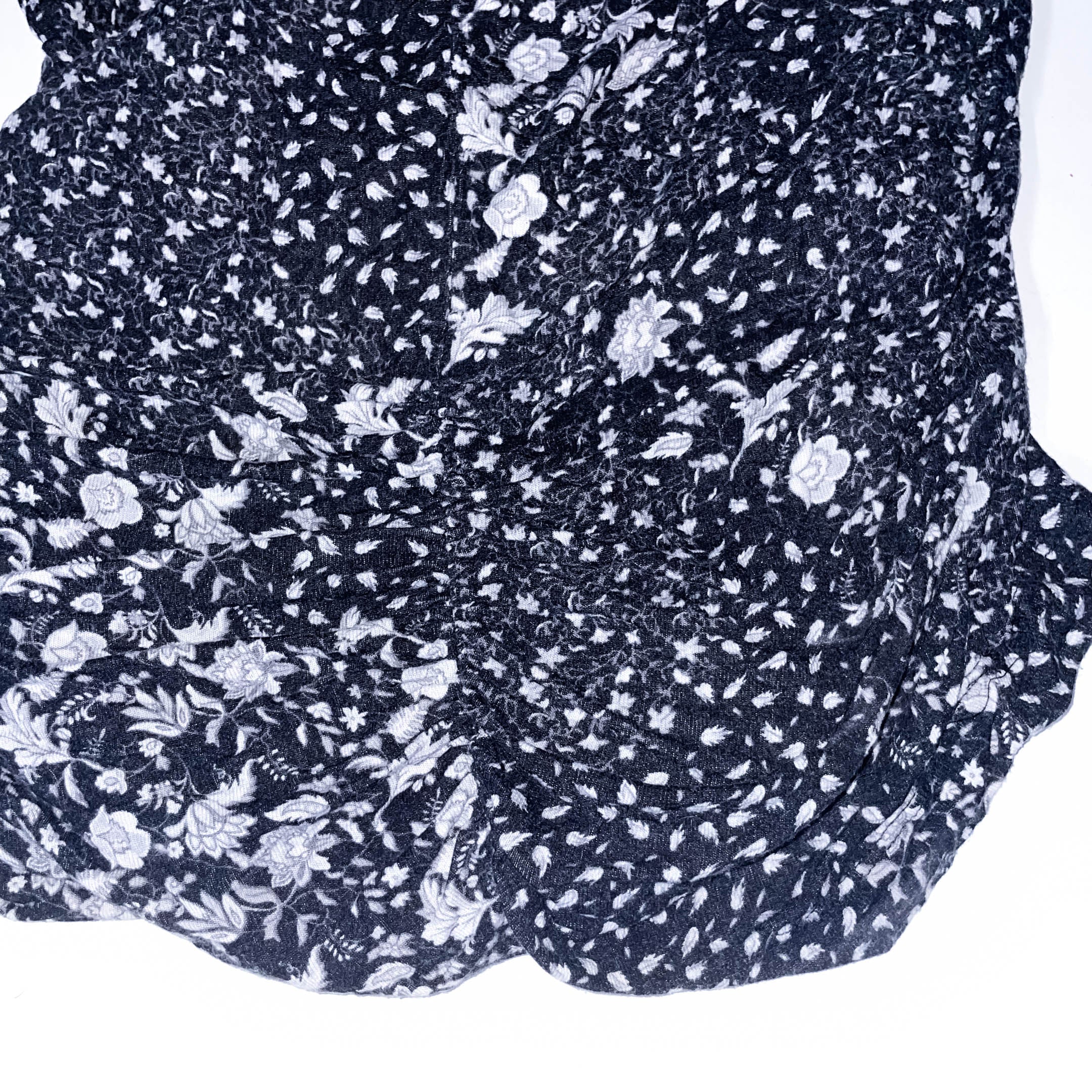 Womens Y2k Maison D'Amelie black floral print small top
