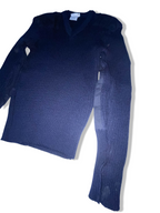 Vintage Iggy blue wool large V-neck jumper