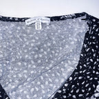 Womens Y2k Maison D'Amelie black floral print small top
