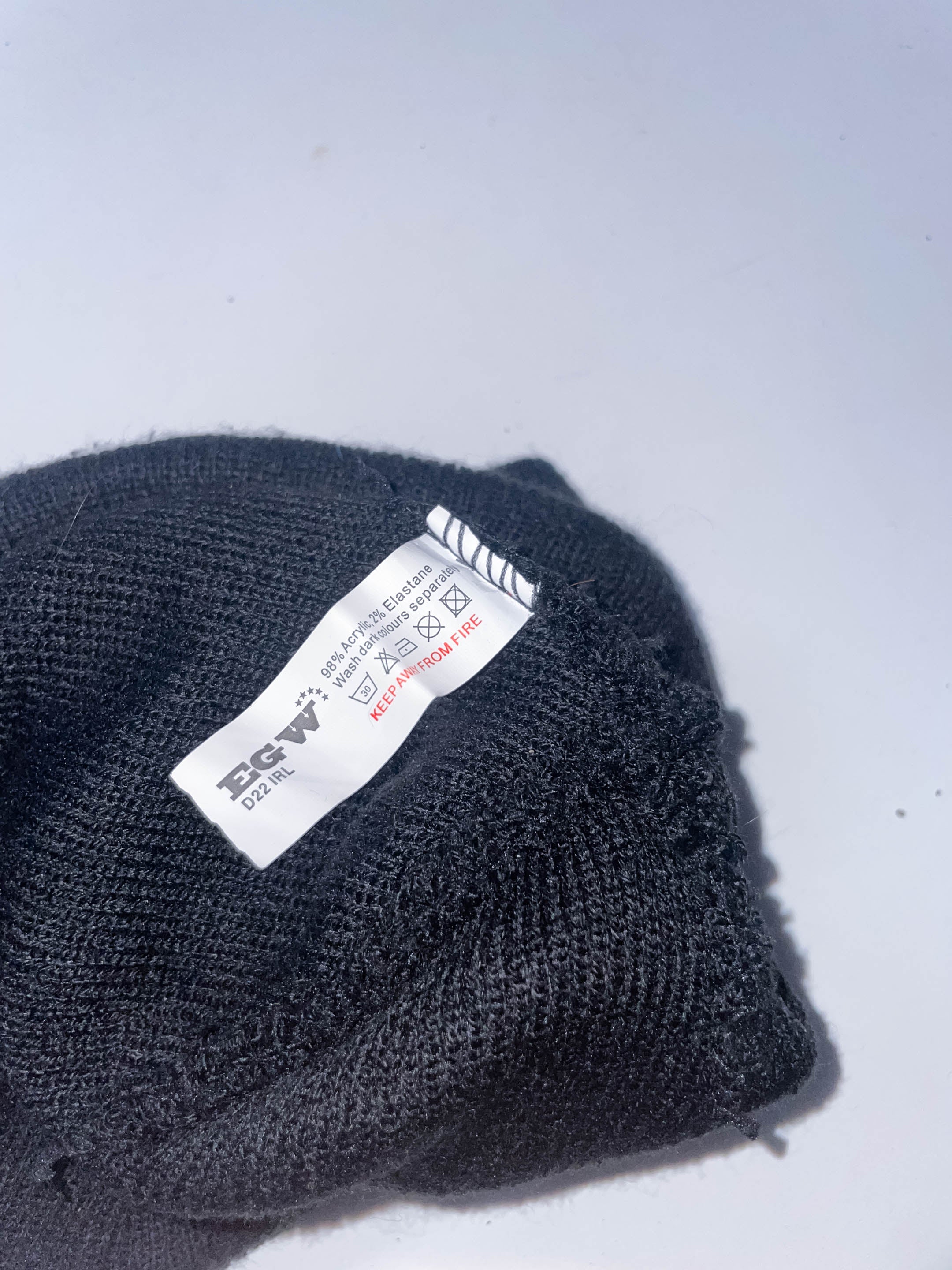 Vintage black ireland logo beanie hat