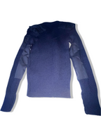 Vintage Iggy blue wool large V-neck jumper