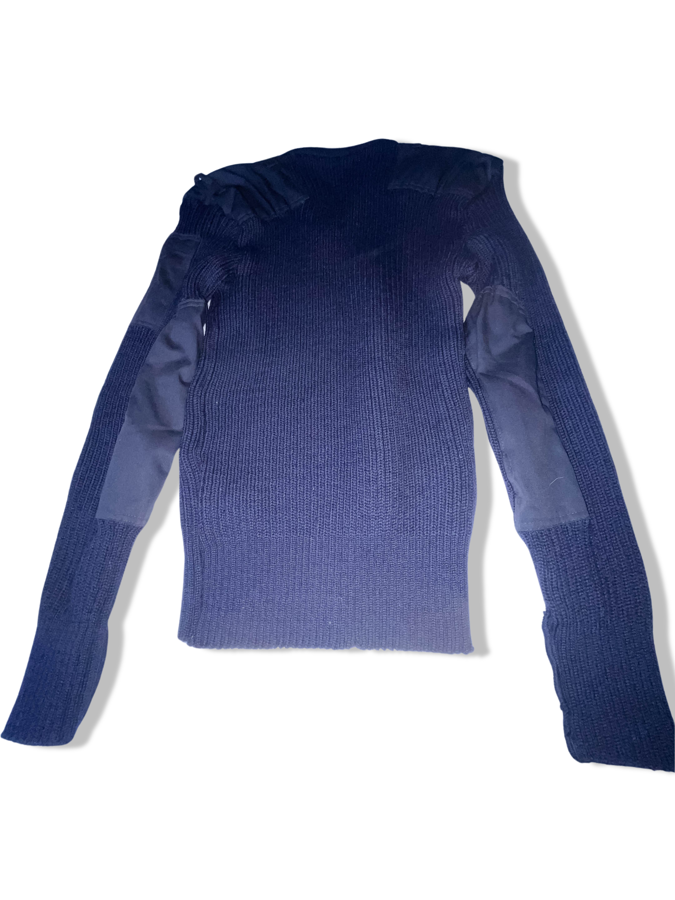 Vintage Iggy blue wool large V-neck jumper