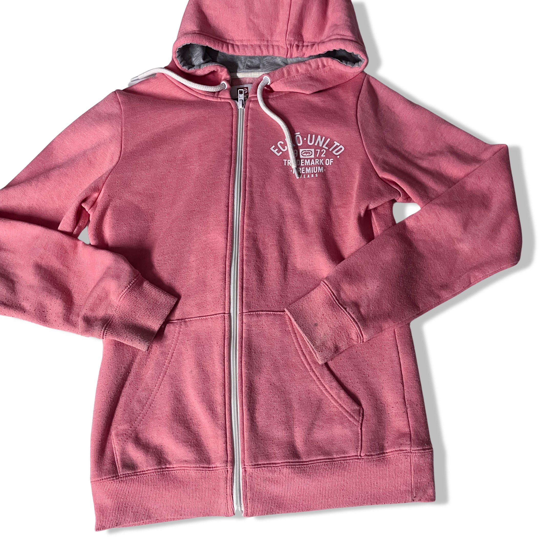 Vintage Ecko UNLTD. full zip up pink small hoodie