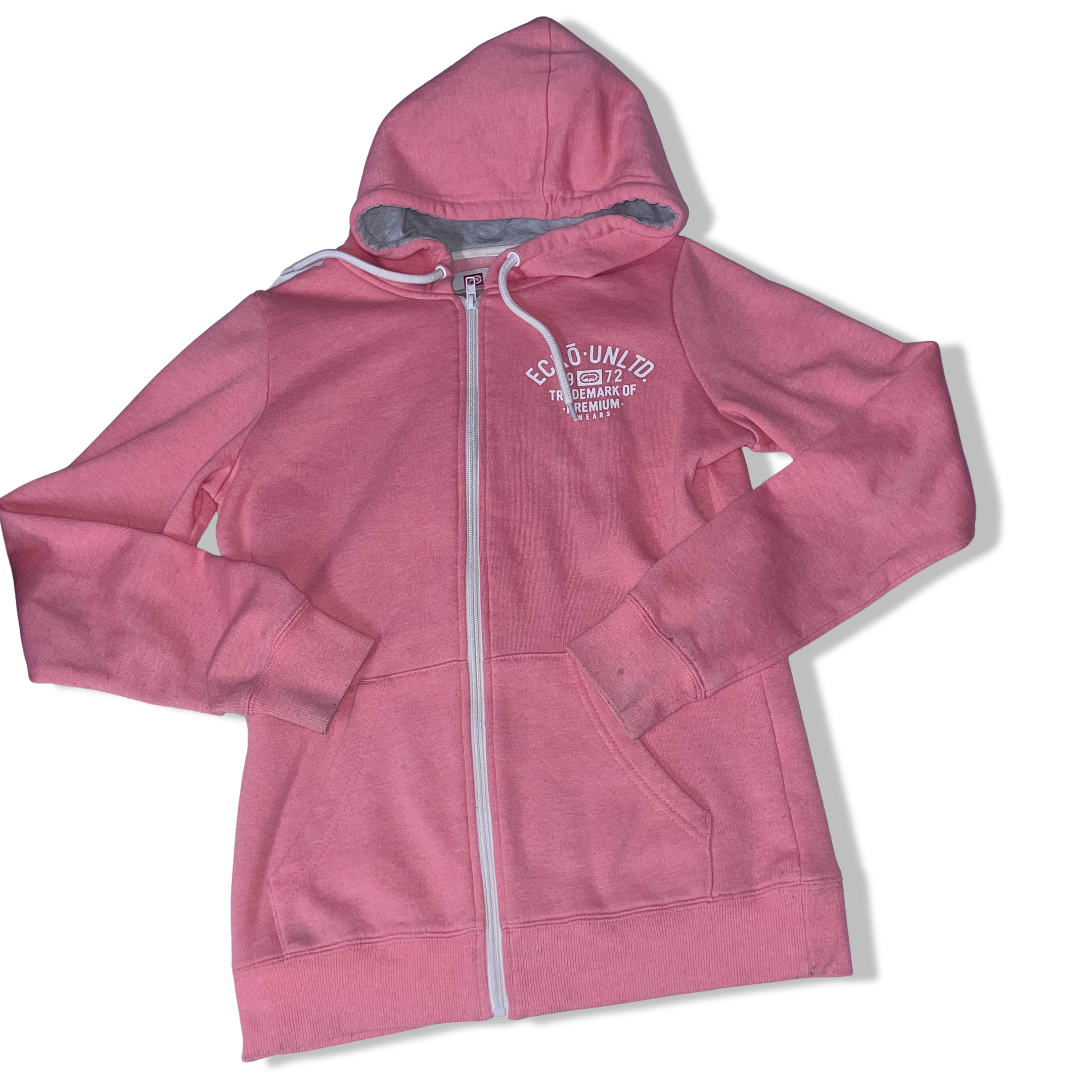 Vintage Ecko UNLTD. full zip up pink small hoodie