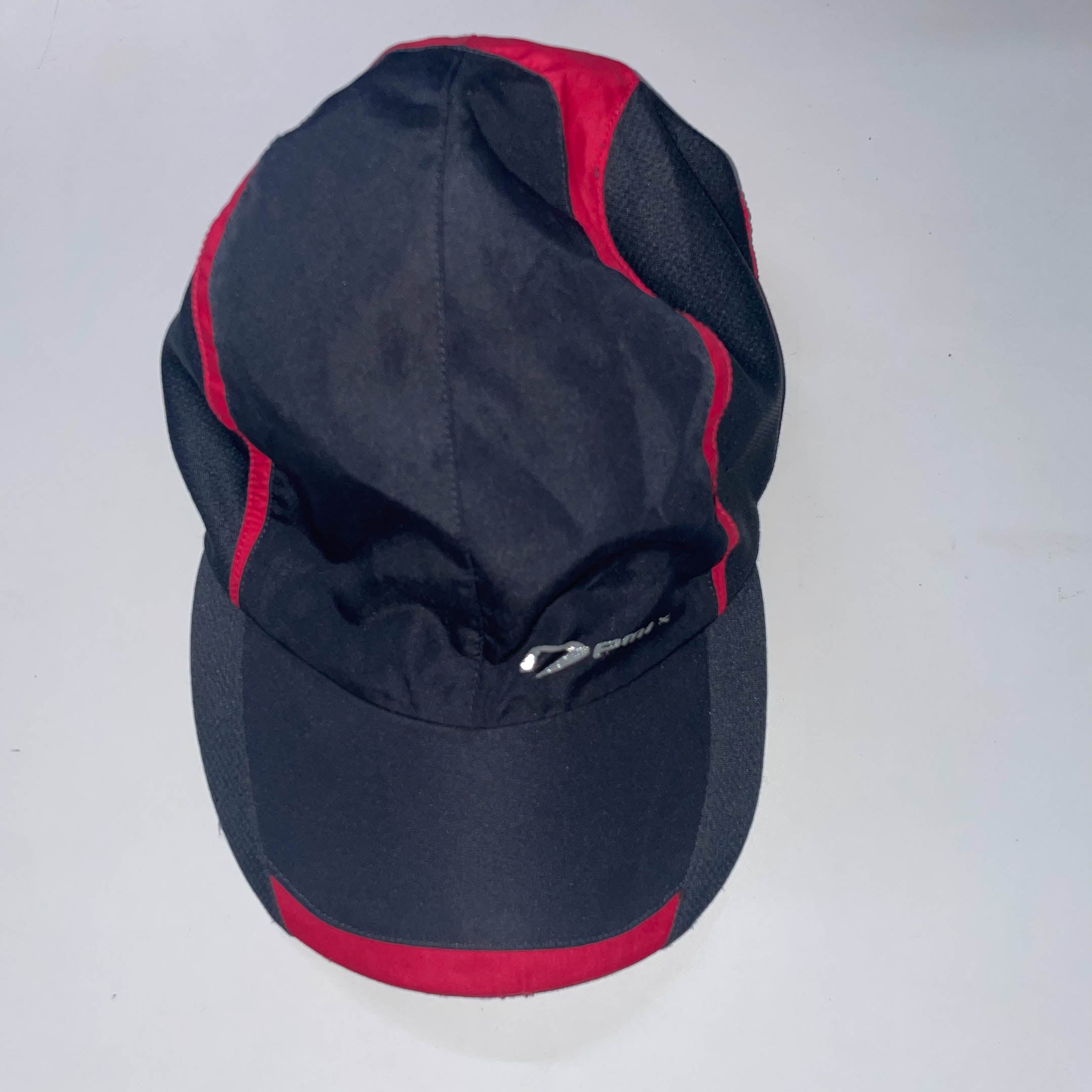 Vintage Demix sport black baseball cap with red stripe