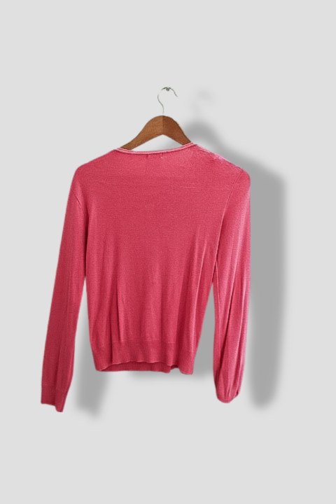 Vintage United colors of benetton 1/4 button pink small sweatshirt