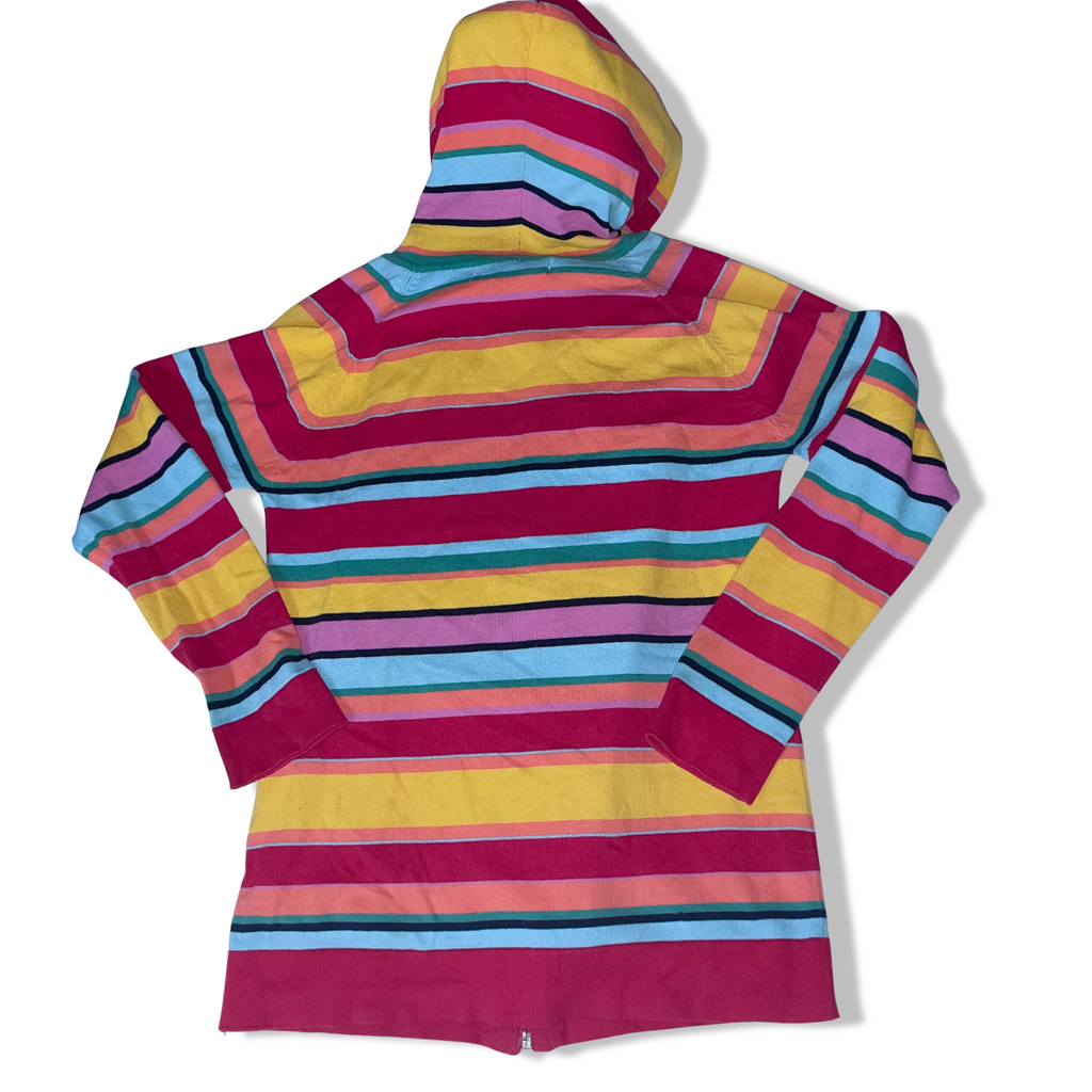 Multi stripe y2k full zip up medium hoodie