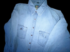 Vintage One way green denim long sleeve regular fit medium shirt