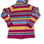 Multi stripe y2k full zip up medium hoodie