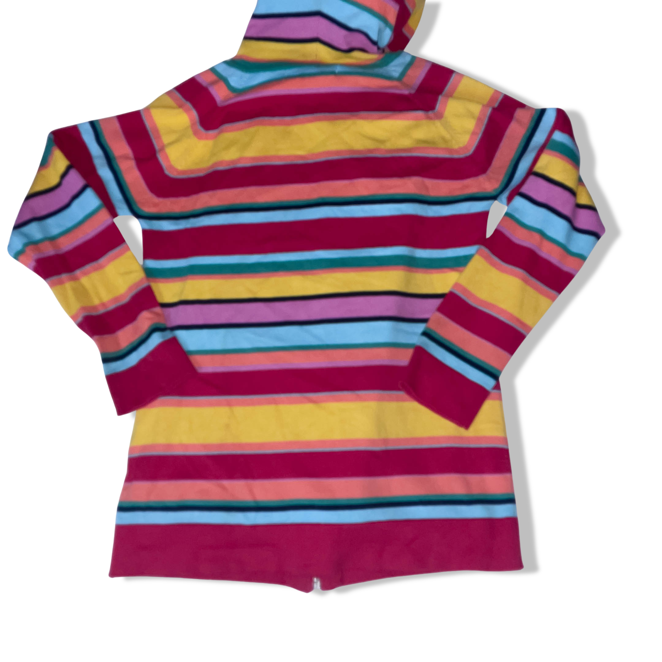 Multi stripe y2k full zip up medium hoodie