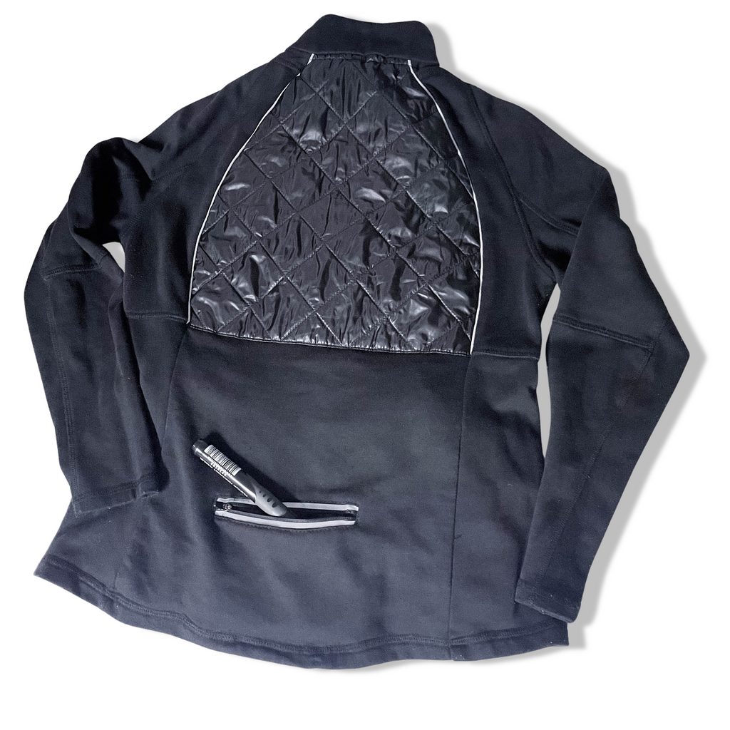 Vintage Black reflective padded full zip up medium jacket