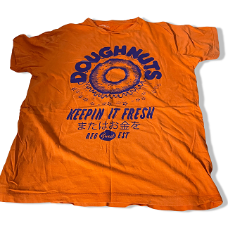 Vintage Cedarwood state doughnut keep it fresh graphics medium orange tees