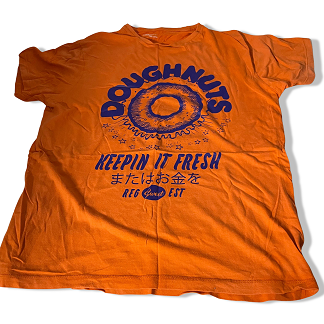Vintage Cedarwood state doughnut keep it fresh graphics medium orange tees