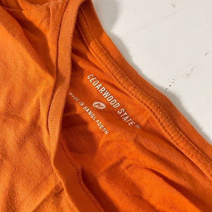 Vintage Cedarwood state doughnut keep it fresh graphics medium orange tees