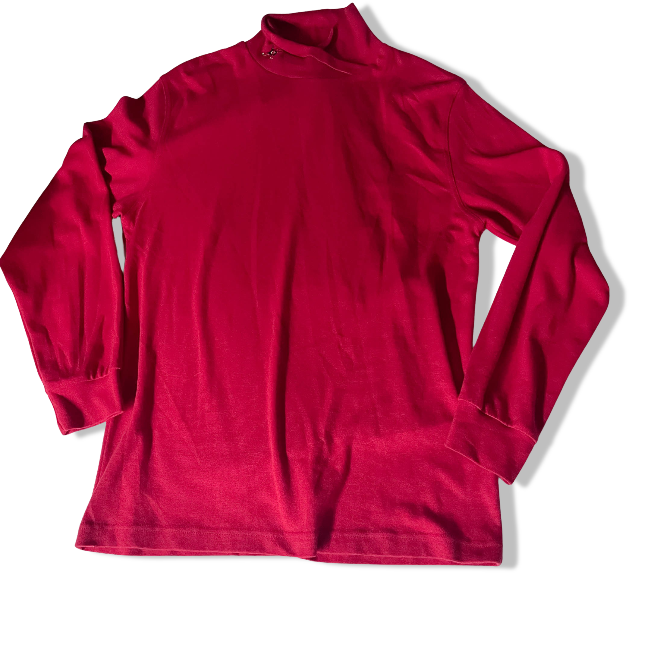 Vintage Red Daily Sport womens turtleneck sweatshirt M/L