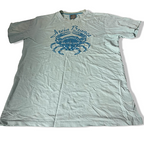 Vintage Blue Areai Branca graphics mens medium tees