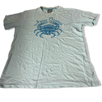 Vintage Blue Areai Branca graphics mens medium tees