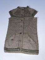 Vintage womens 7 button knitwear brown small vest
